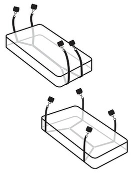 Bettfessel-Set „Wraparound Mattress Restraints“ aus Samt