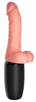 Stoßvibrator „6,5“ Thrusting Cock with Balls“, mit Wärmefunktion, 7 Vibrationsmodi