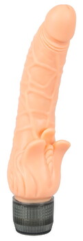 Naturvibrator „Diabolo“, 21 cm, mit Klitorisstimulator