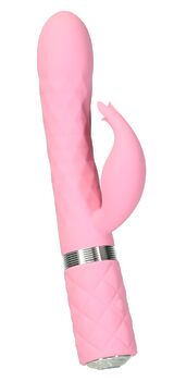 Rabbitvibrator „Lively“ mit stufenloser Vibration und Rotation, Swarovski-Kristall-Button