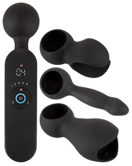 Massagestab „wand vibrator with 3 Attachments“ mit 3 Aufsätzen