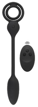 Vibro-Analplug mit Penis-/Hodenring