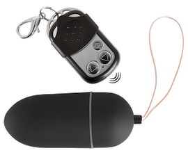 Vibro-Ei „Black & Silky“, mit 10 Vibrationsmodi und Fernbedienung