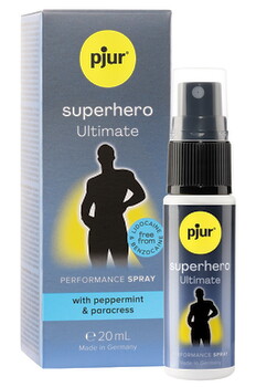 Hauptbild von Verzögerungsspray „superhero Ultimate“ mit 6-fach Wirkstoffkomplex