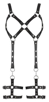 Harness aus Leder mit abnehmbaren Beinfesseln