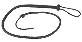 Leder-Peitsche, Singletail, handgeflochten, 132 cm