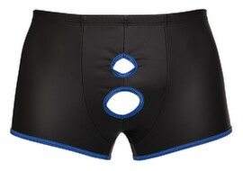 Pants im Mattlook mit Öffnungen für Penis und Hoden, po-frei