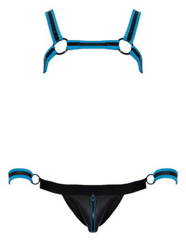 Harness plus Jock mit abnehmbaren Handfesseln
