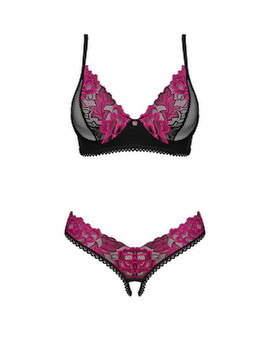 Dessous-Set „Rosenty“ mit Rosenspitze