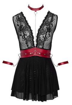 Babydoll mit Bondage-Gürtel und -Halsband