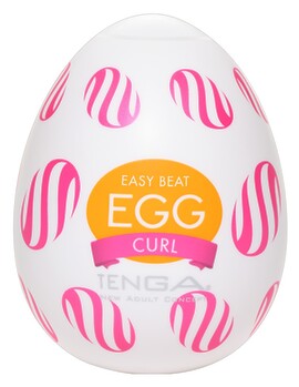 Hauptbild von Masturbator „Egg Curl“ mit gerippter Spiralkugel-Stimulationsstruktur
