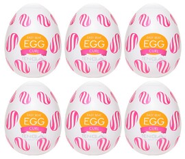 Hauptbild von Masturbator „Egg Curl“ mit gerippter Spiralkugel-Stimulationsstruktur