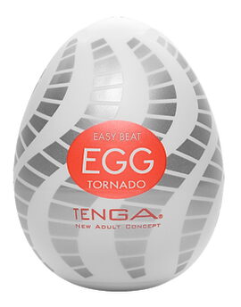 Hauptbild von Masturbator „Egg Tornado“ mit Spiralrillen-Stimulationsstruktur