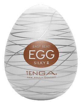 Hauptbild von Masturbator „Egg Silky II“ mit neuer Rillenfaden-Stimulationsstruktur
