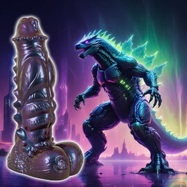Hauptbild von Dildo „Tech-Zilla Bang“ mit Saugfuß
