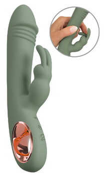 Hauptbild von Rabbitvibrator „Slim Rabbit Olive“ mit 2 Motoren
