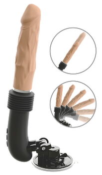 Hauptbild von Stoßvibrator „RC Fucking Machine Flesh“ mit abnehmbarem Saugfuß