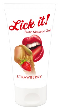 Gel “Erotic Massage Gel Strawberry“ mit Erdbeer-Aroma