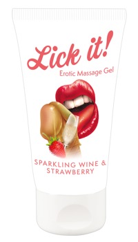 Hauptbild von Gel “Erotic Massage Gel Sparkling Wine and Strawberry“ mit Erdbeer-/Sekt-Aroma
