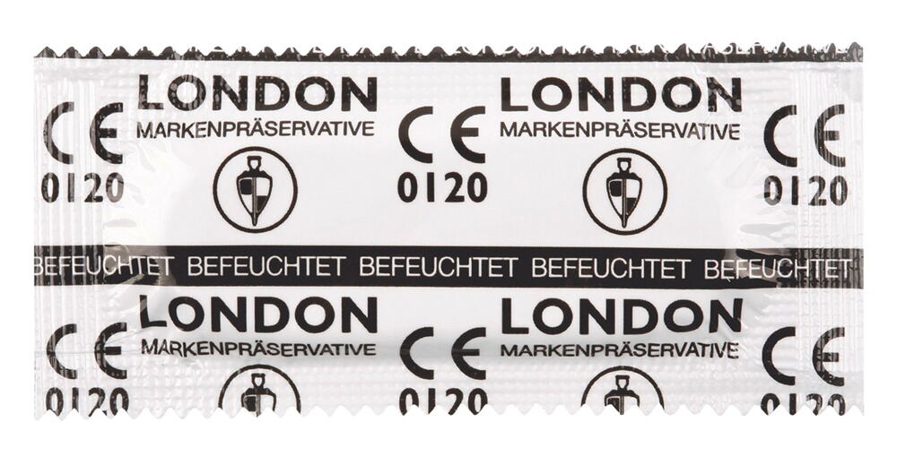 Kondome „LONDON feucht“ mit Beschichtung auf Silikonbasis
