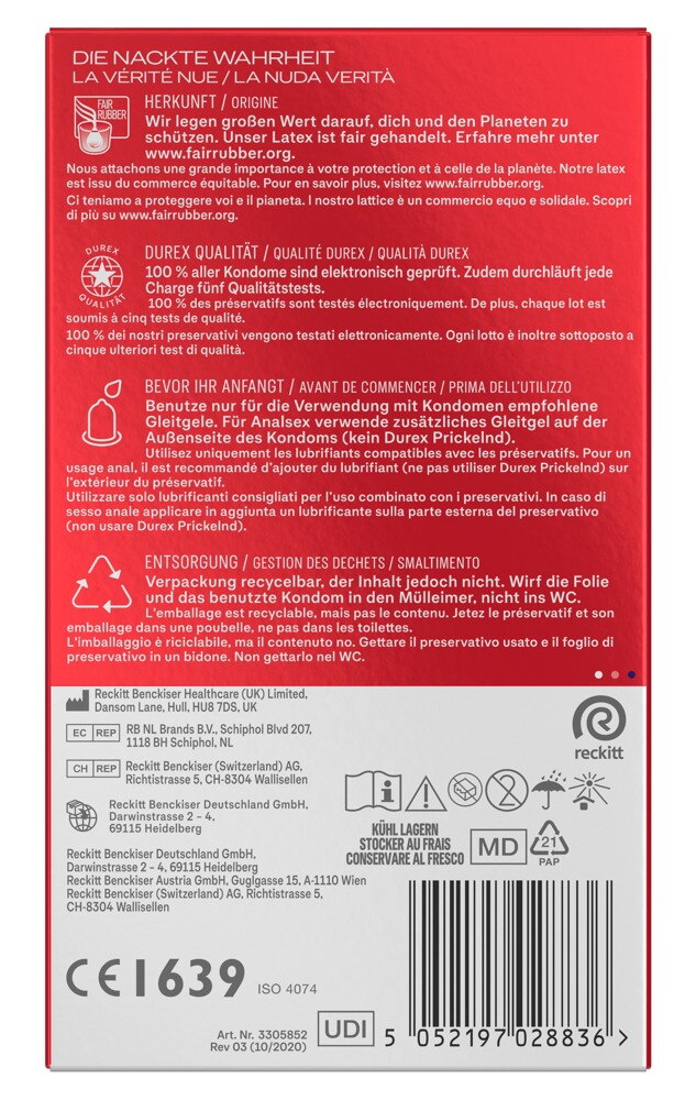 Kondome „Gefühlsecht Extra Feucht“