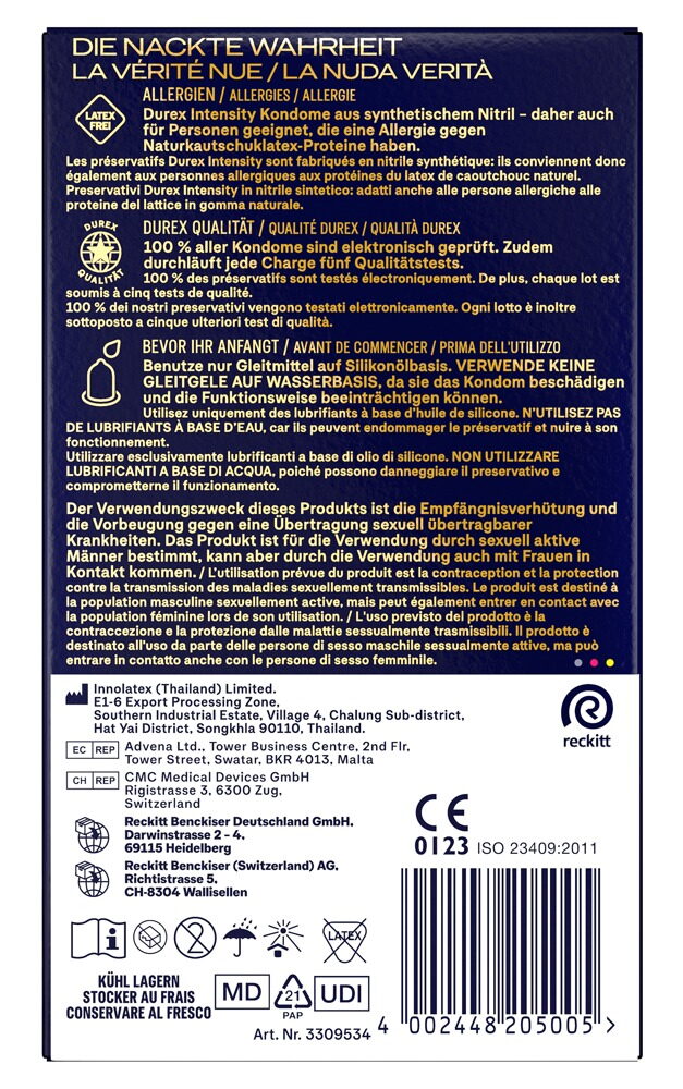 Kondome „Intensity XXL“, latexfrei