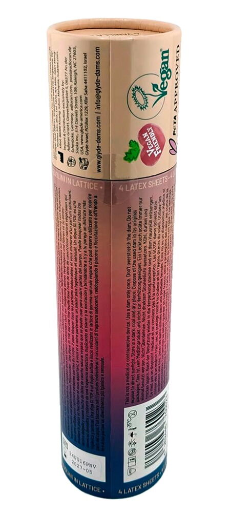 Lecktücher „GLYDE Dams Vanilla“, 4 Stück