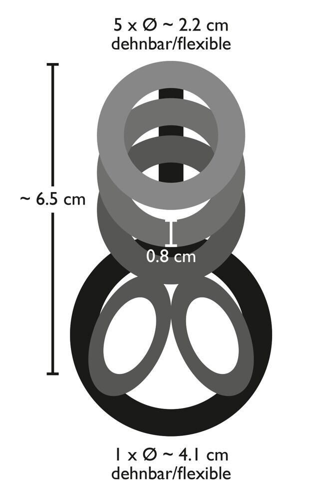 Penisring „Cockring“ mit Hodenring und gezacktem Verbindungssteg