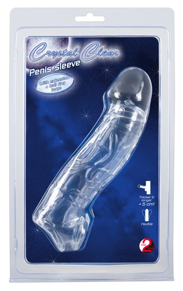 Penishülle „Penis Sleeve with extension and ball ring“ mit Hodenmanschette