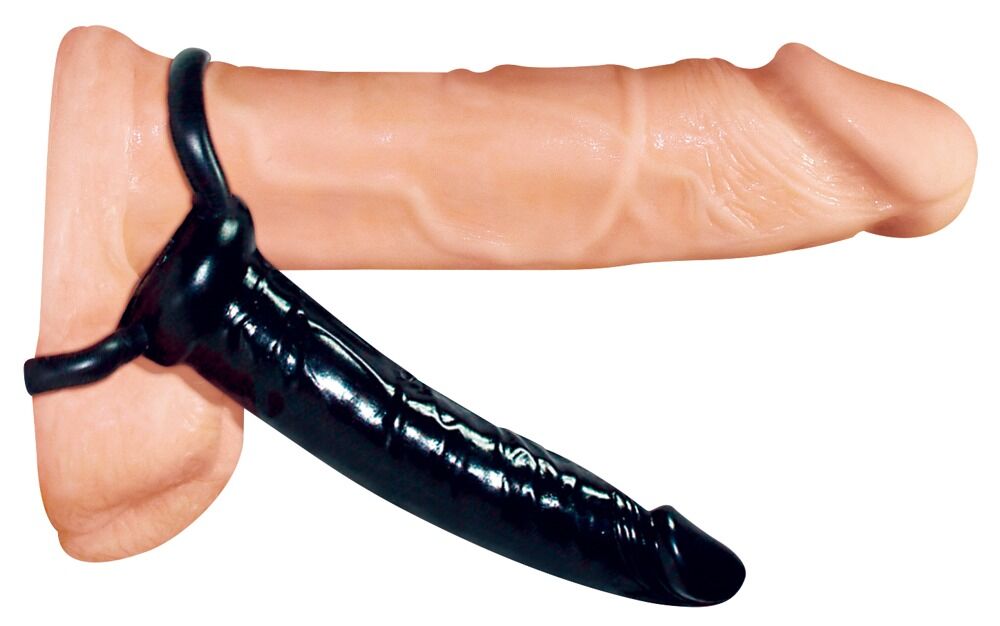 Analdildo mit Penis- und Hodenring