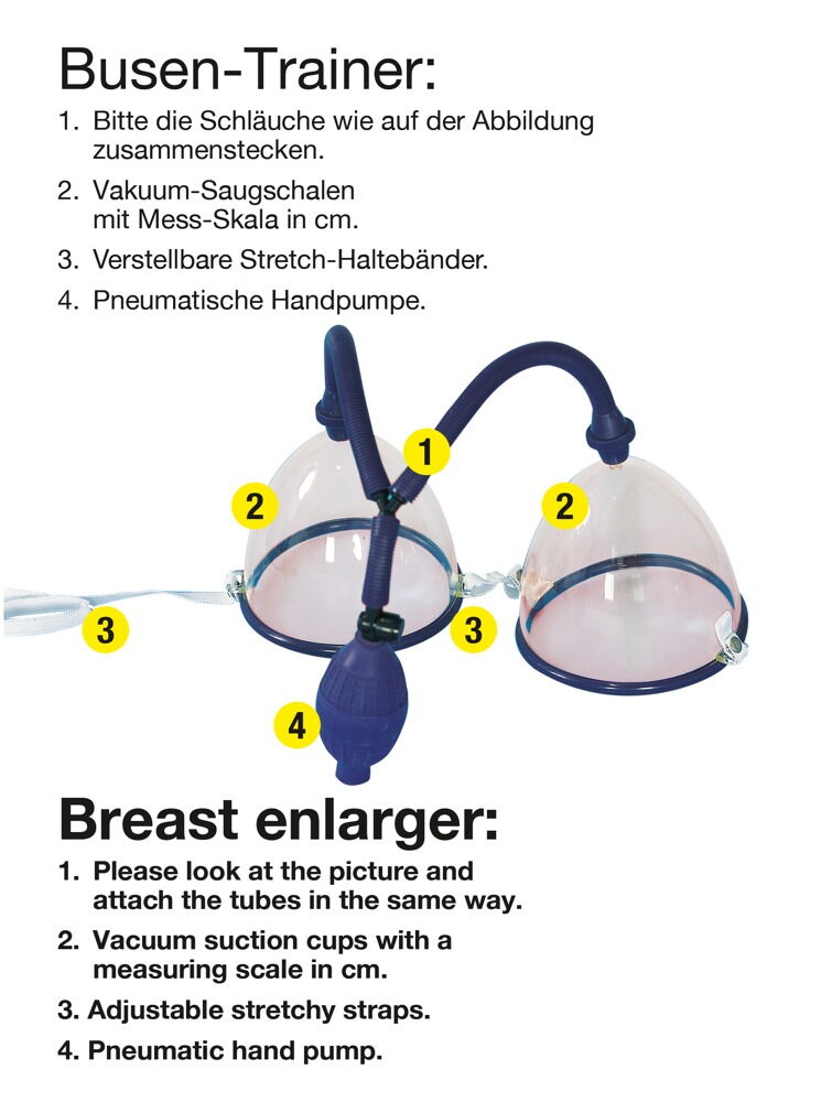 Busen-Saugschalen „Easy Grow“ mit Stretch-Haltebändern