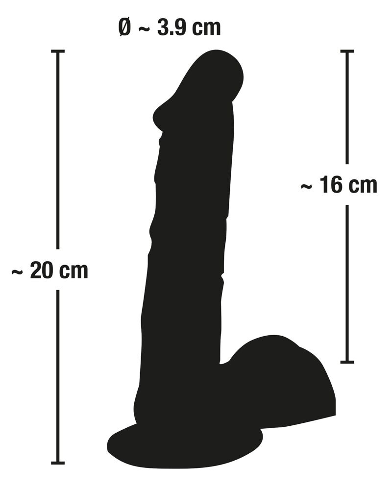 Naturdildo „European Lover Medium“, 20 cm, mit Saugfuß