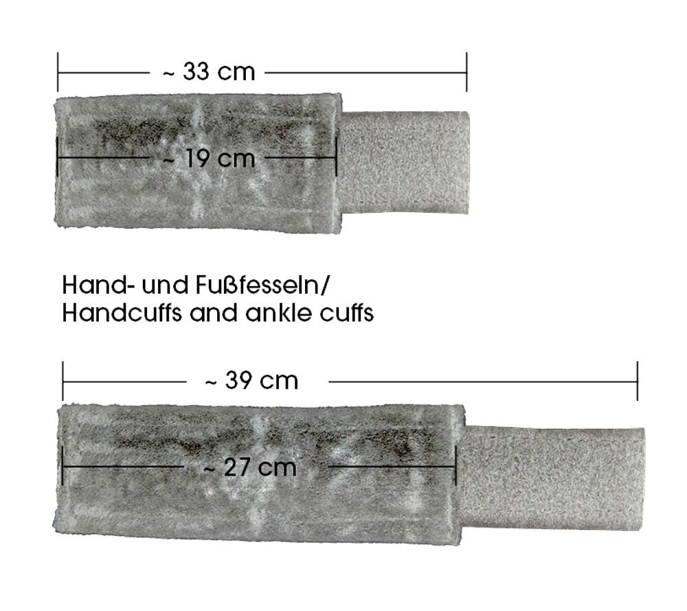 6-teiliges Fessel-Set, individuell verstellbar