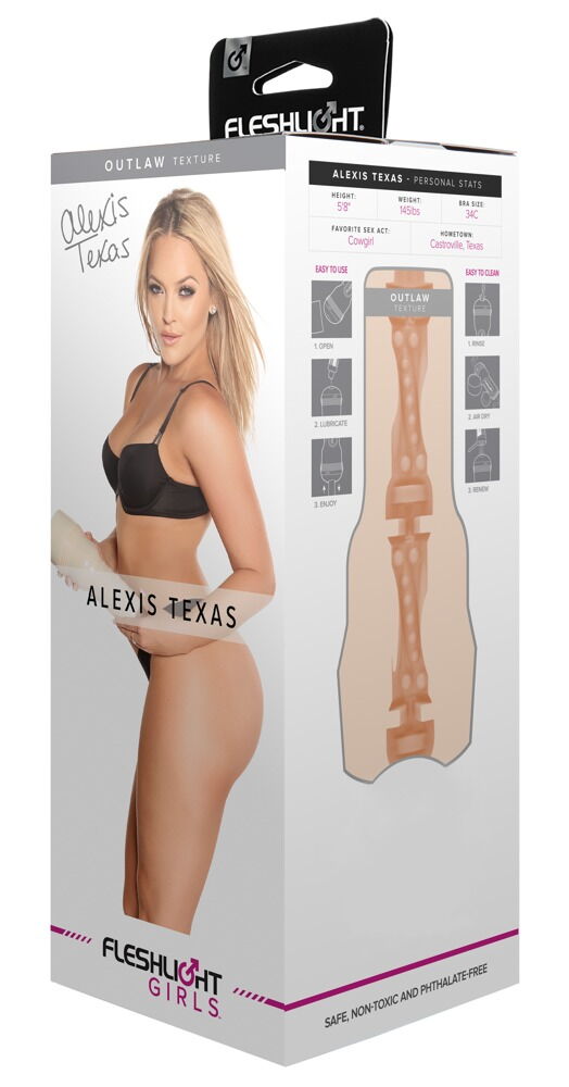 Masturbator „Alexis Texas Outlaw“, aus Superskin, mit Noppen