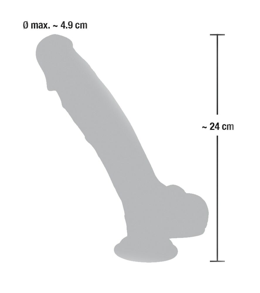Naturdildo „Medical Silicone Dildo“, 24 cm, mit Saugfuß