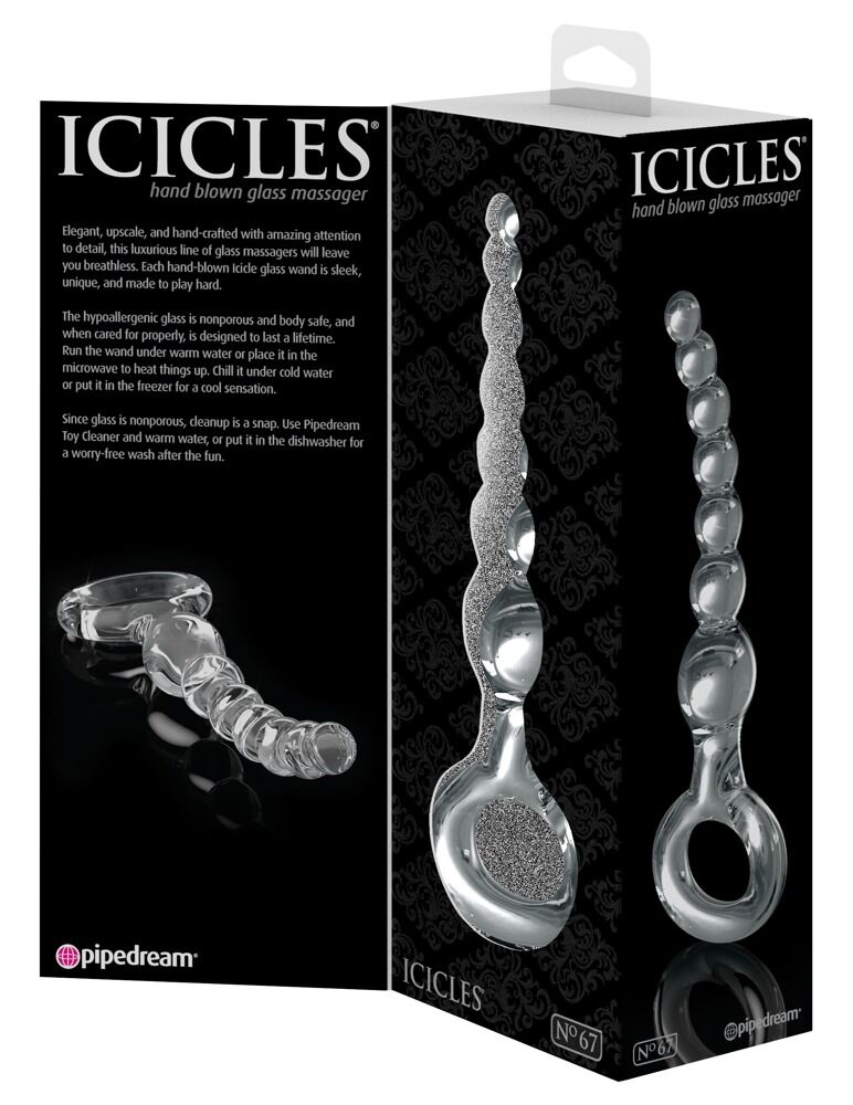 Analkugelstrang „Icicles No. 67“ aus Glas
