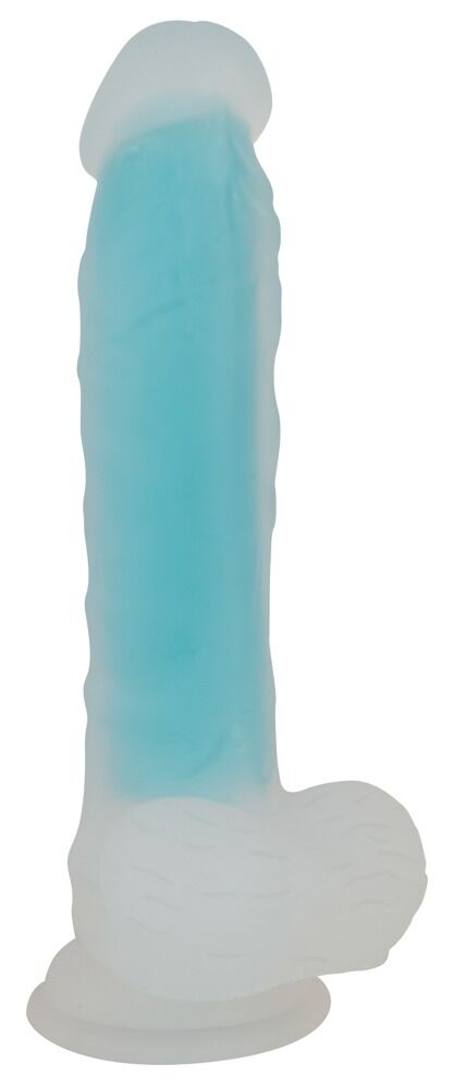 Naturdildo „Glow in the Dark” mit Saugfuß