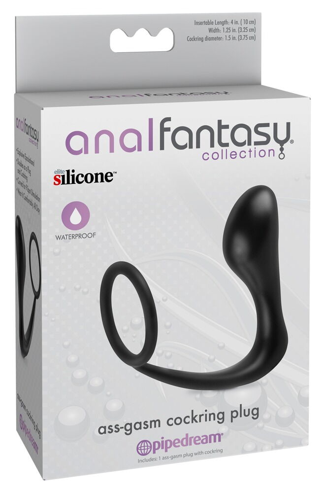 Analplug „ass-gasm” mit Penisring