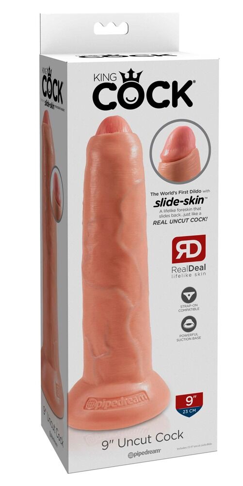 Dildo „Uncut“, mit beweglicher Vorhaut