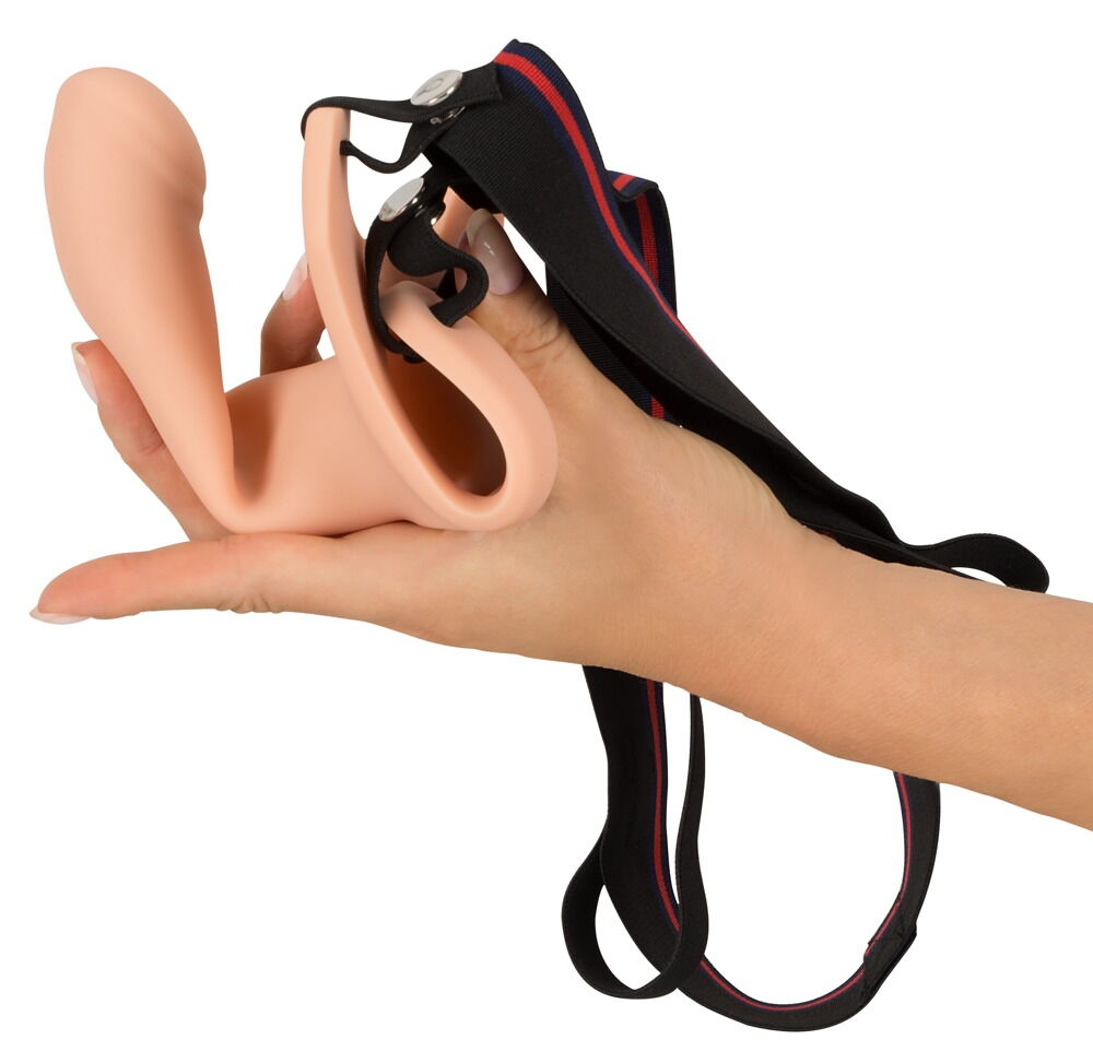 Umschnalldildo „Silicone Strap-on“, mit Hodenring