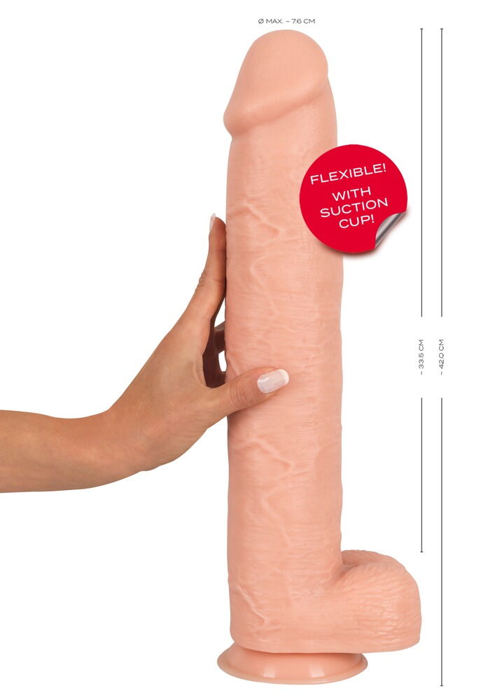 Naturdildo "Giant 3XL" mit Saugfuß