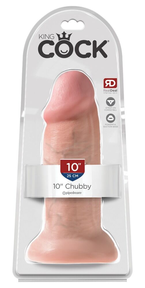 Naturdildo  „10" Chubby" mit Saugfuß