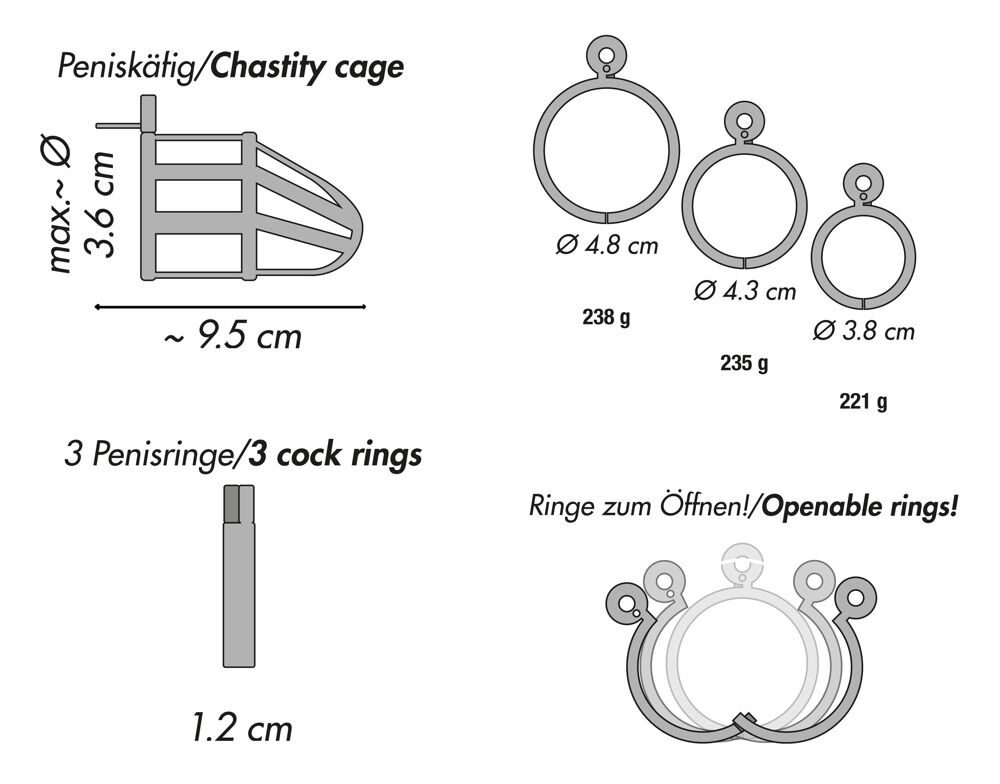 Peniskäfig „Chastity Cage“, zur Keuschhaltung