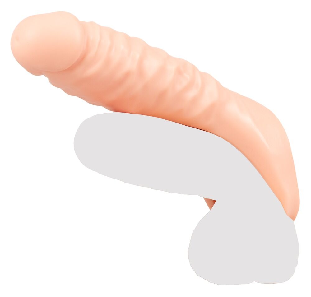 Penis-/Hodenring „Double Fucker“ mit flexiblem Naturdildo