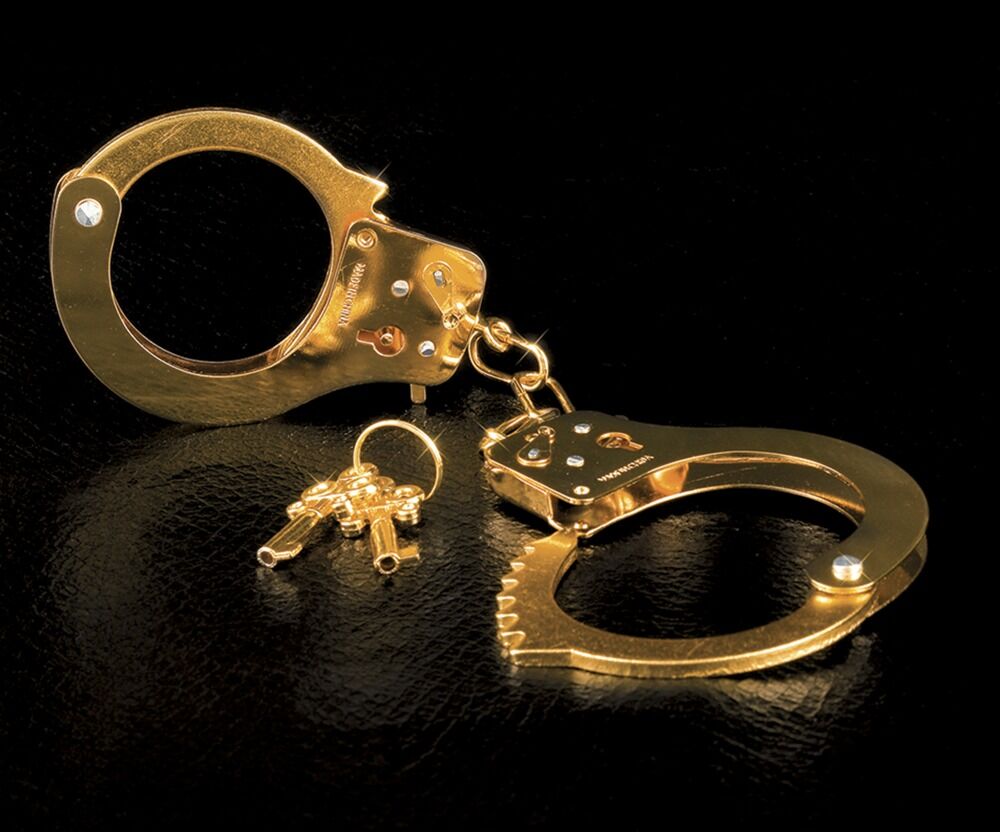Handschellen „Gold Metal Cuffs“, in Goldoptik