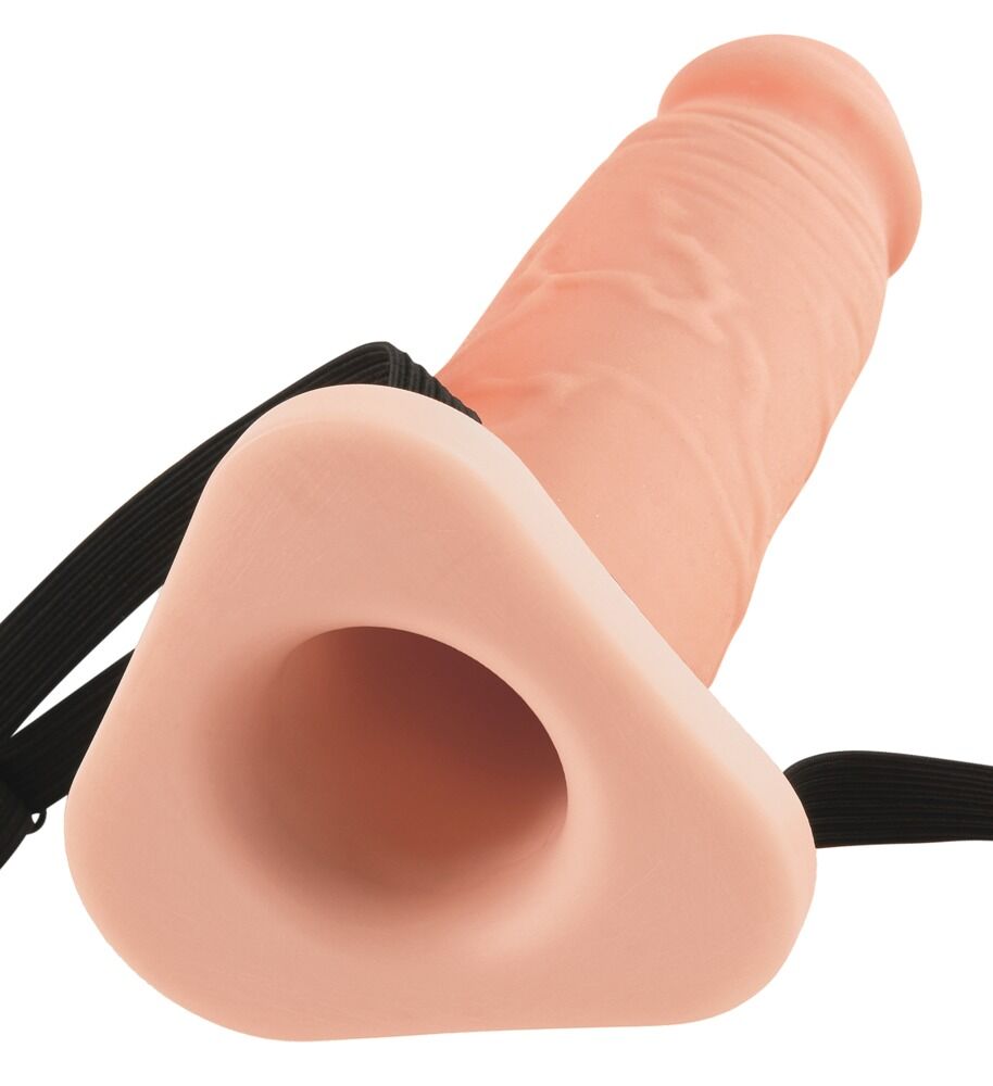 Penishülle „8" Silicone Hollow Extension“, 20 cm, mit Umschnallgurt