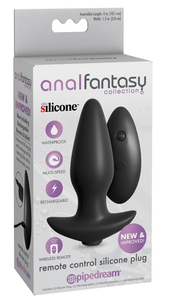 Vibro-Analplug „remote controlled silicone plug“ mit Fernbedienung