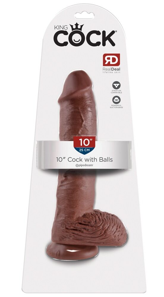 Dildo „10" Cock with Balls“, 25,4 cm