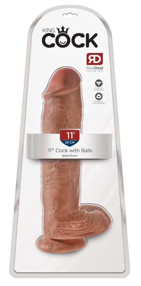 Dildo „11" Cock with Balls“, 28 cm