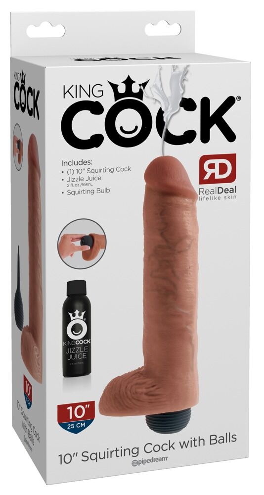 Dildo „Squirting Cock with Balls 10“, 25 cm